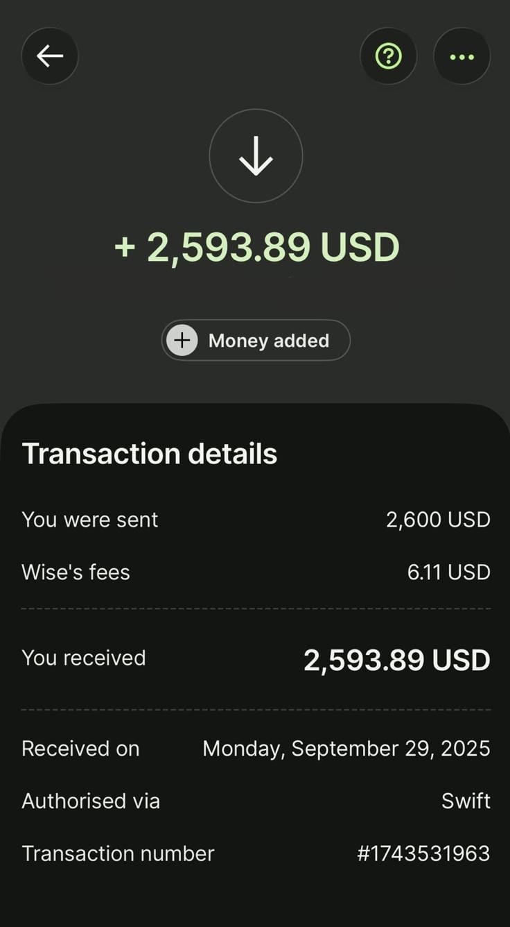 Payment received screenshot 5