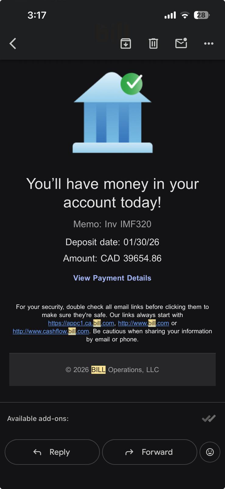 Payment received screenshot 6